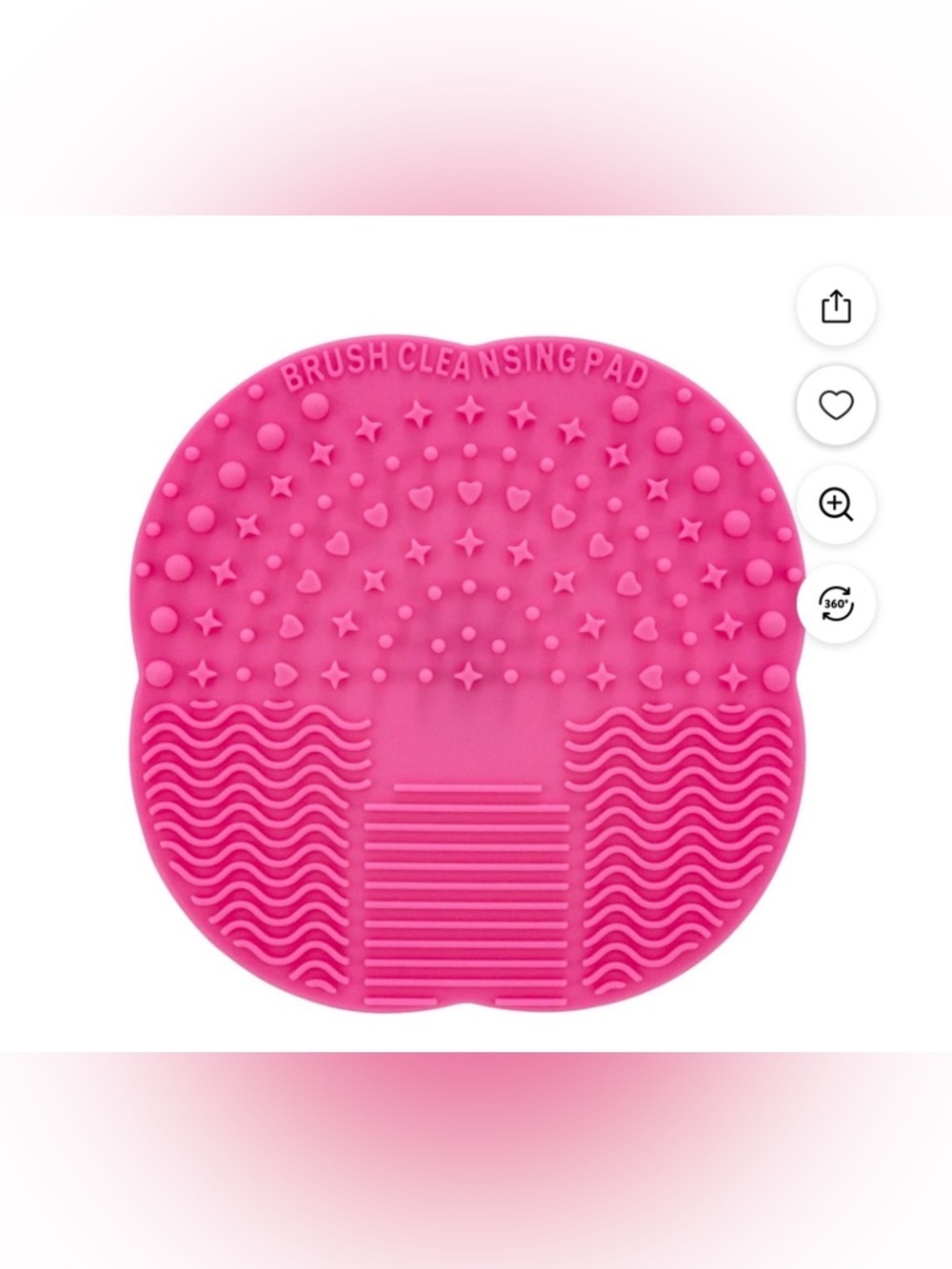 NEW Pink Brush Cleansing Pad- Gentle Silicone Brush Cleaner